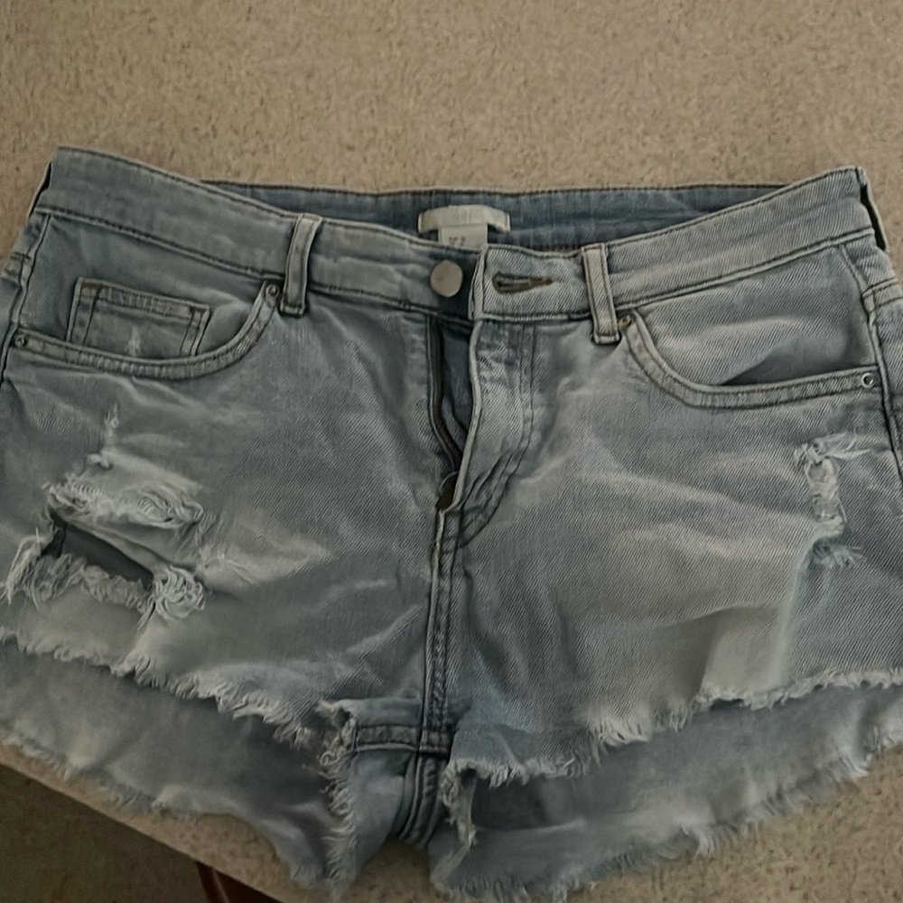 H&M cutoff denim shorts